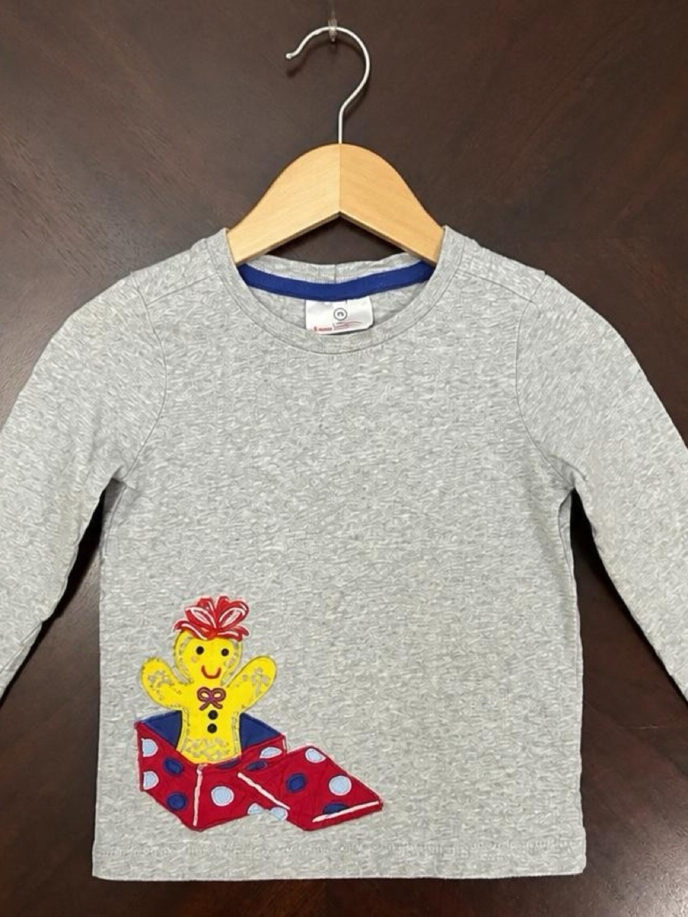 Hanna Andersson Gingerbread Jack in the Box Shirt Size 90 3T Christmas Top